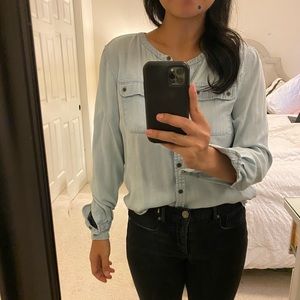 LOFT denim blouse
